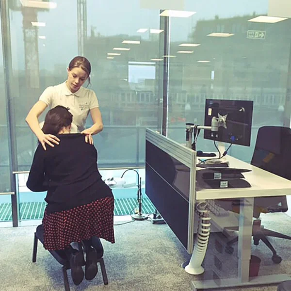 In office massage therapy